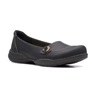 Clarks Roseville Sky Women's Leather Flats in Black Size 10 New Without‎ Box